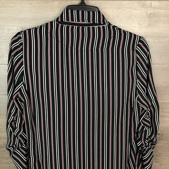 Max Studio Womens Striped Soft Notch Lapel Blazer - Picture 6 of 10